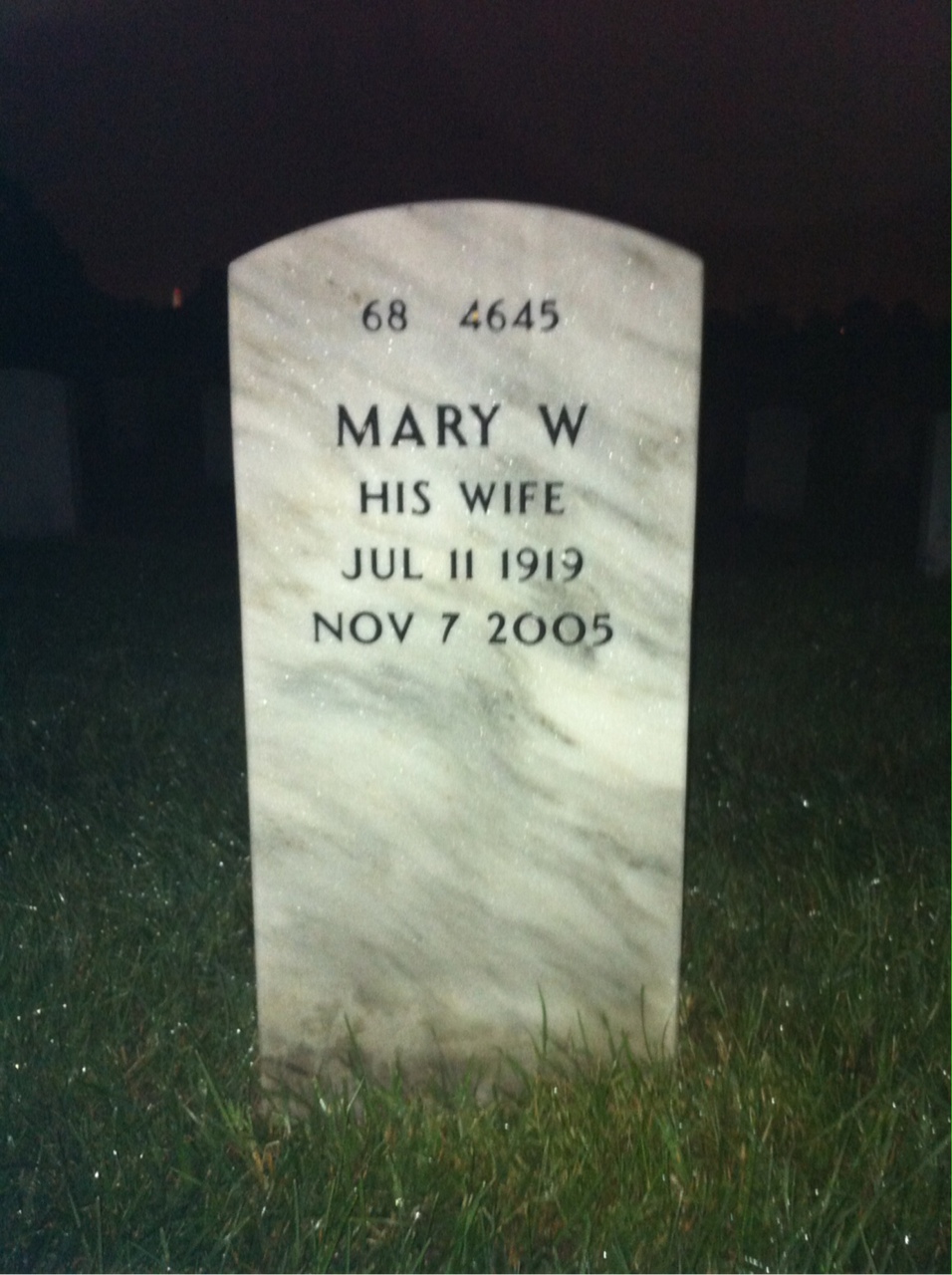 Back of headstone — Thomas Harrigan