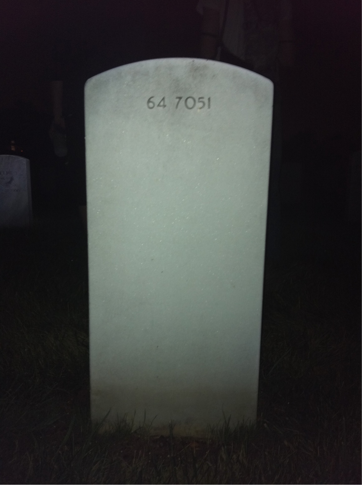 Back of headstone — Katie Mulcare
