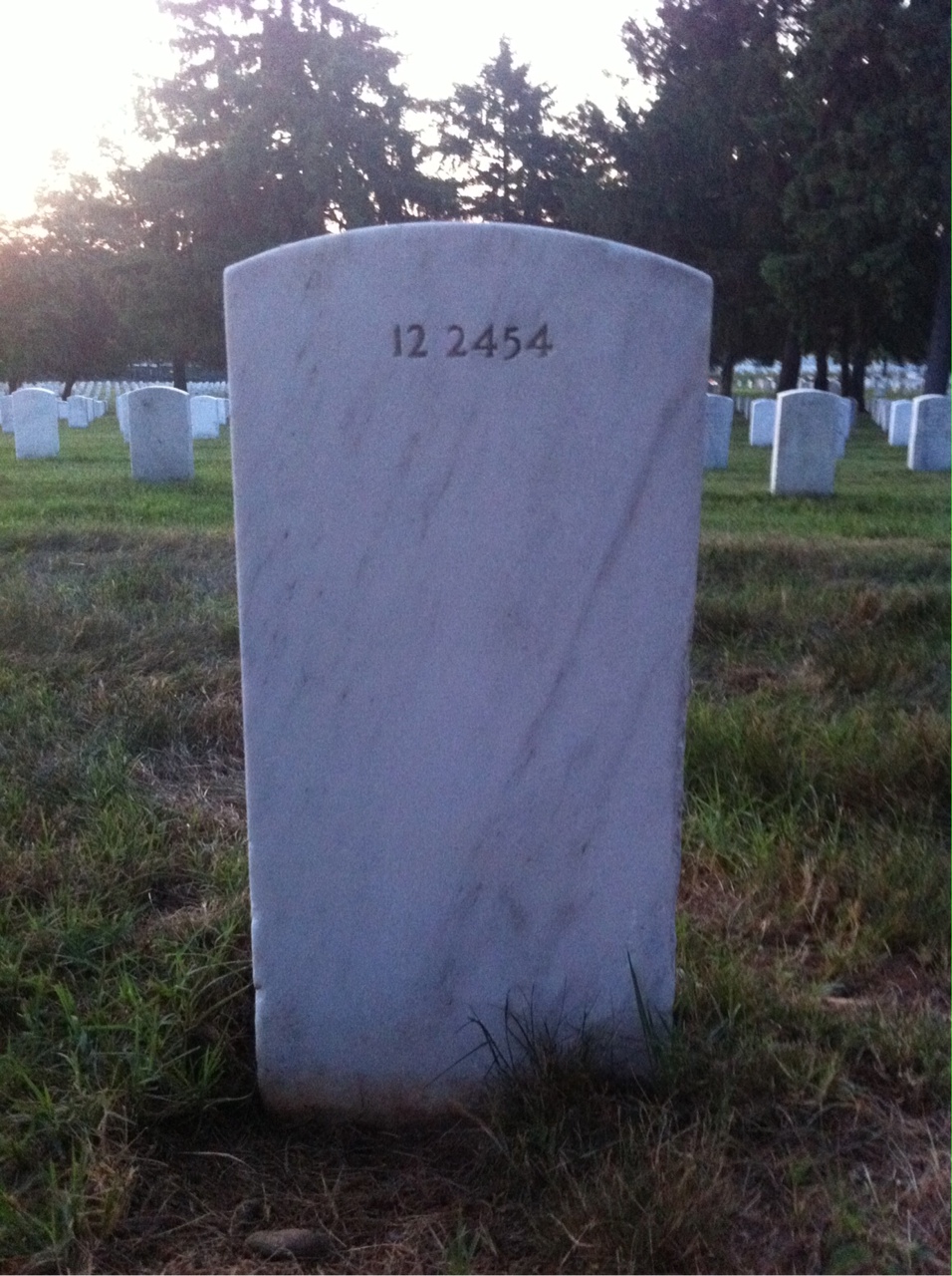 Back of headstone — Roger Blake