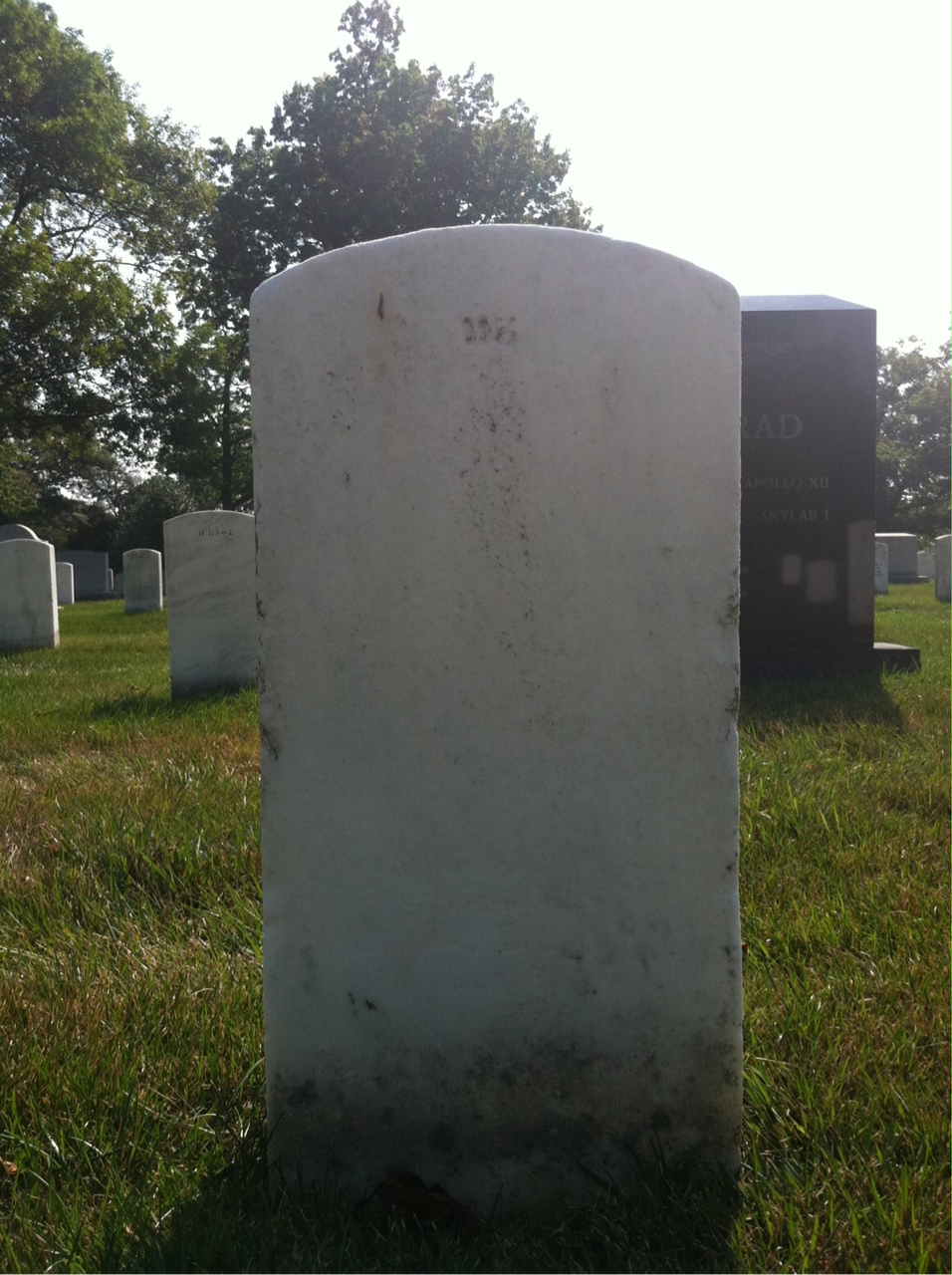 Back of headstone — Oscar Anderson