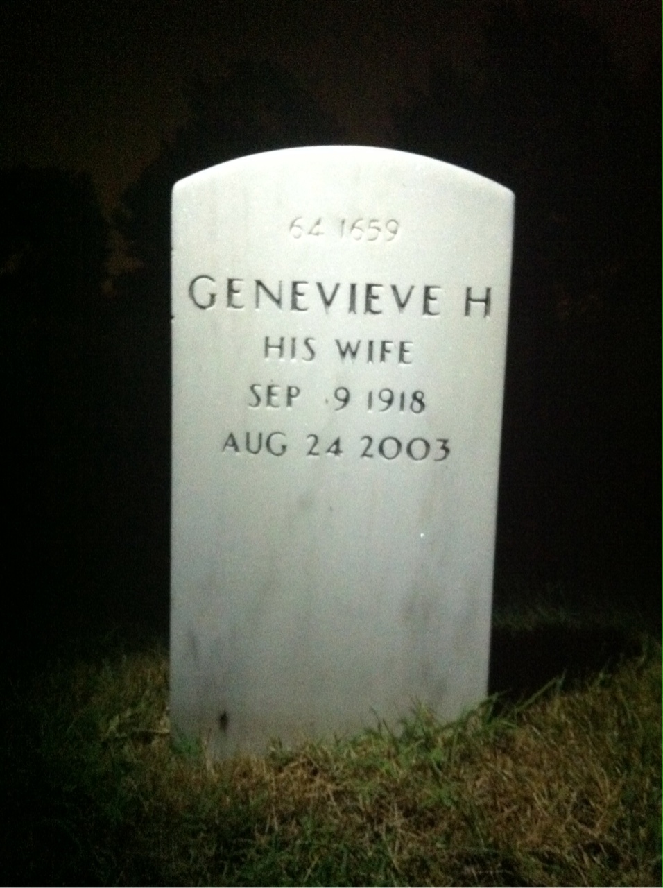 Back of headstone — Hugh Stinnette