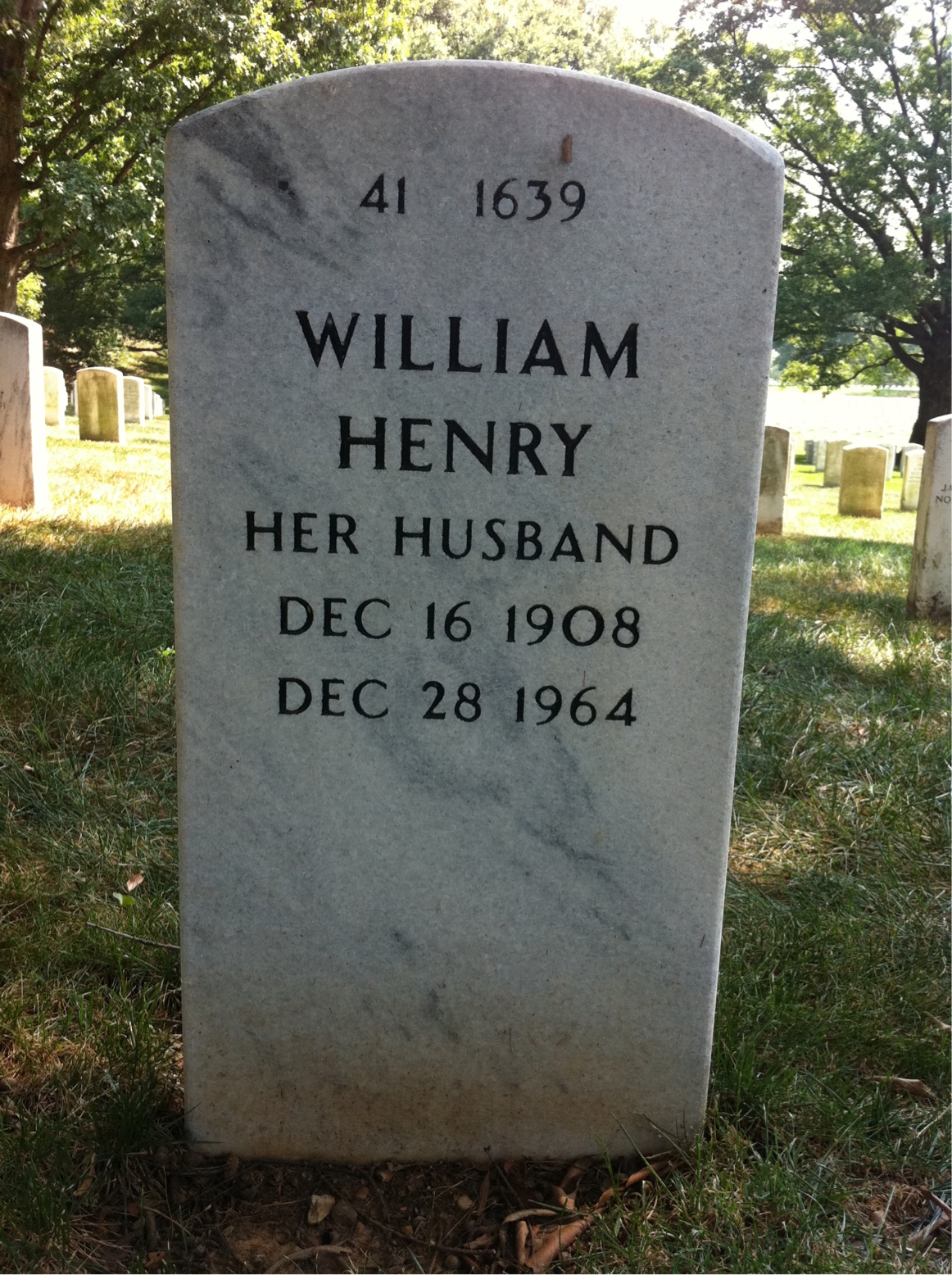 Back of headstone — Marion Gentry