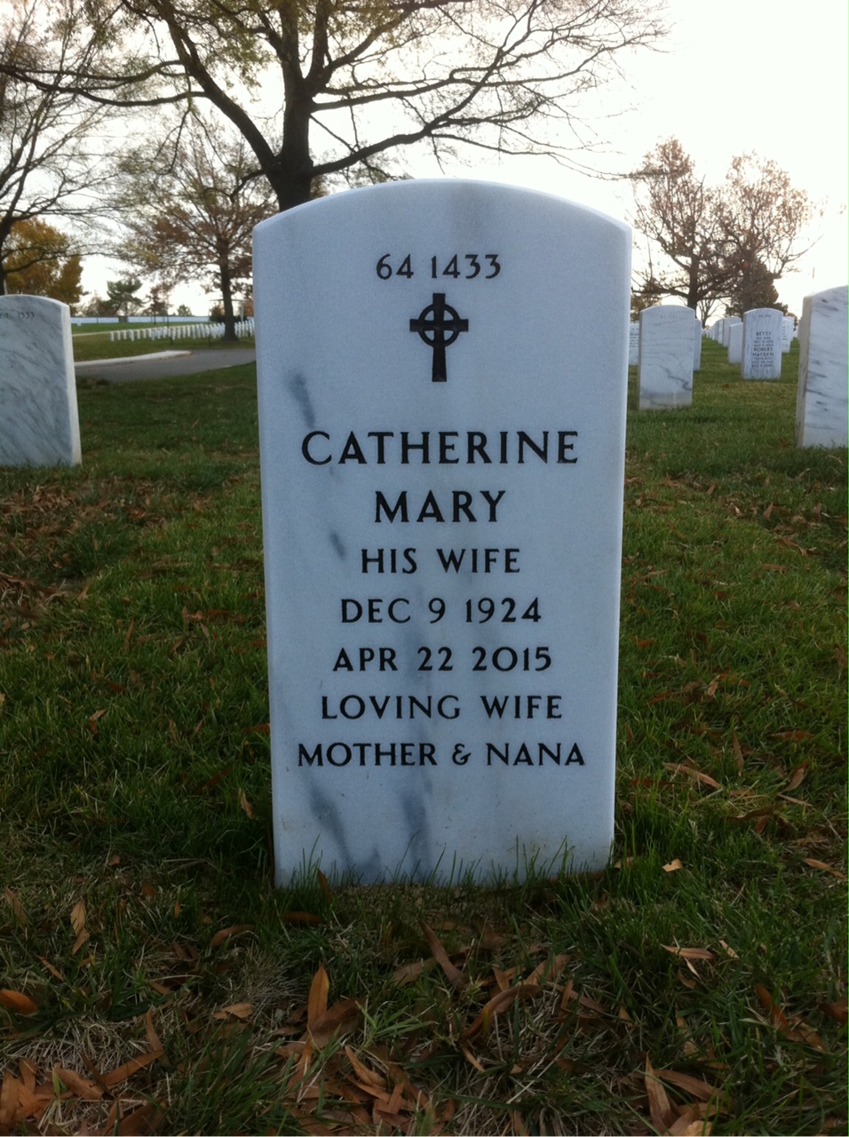 Back of headstone — Charles Girard