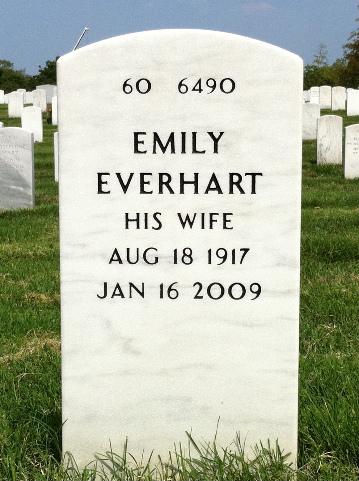 Back of headstone — Francis Christmas