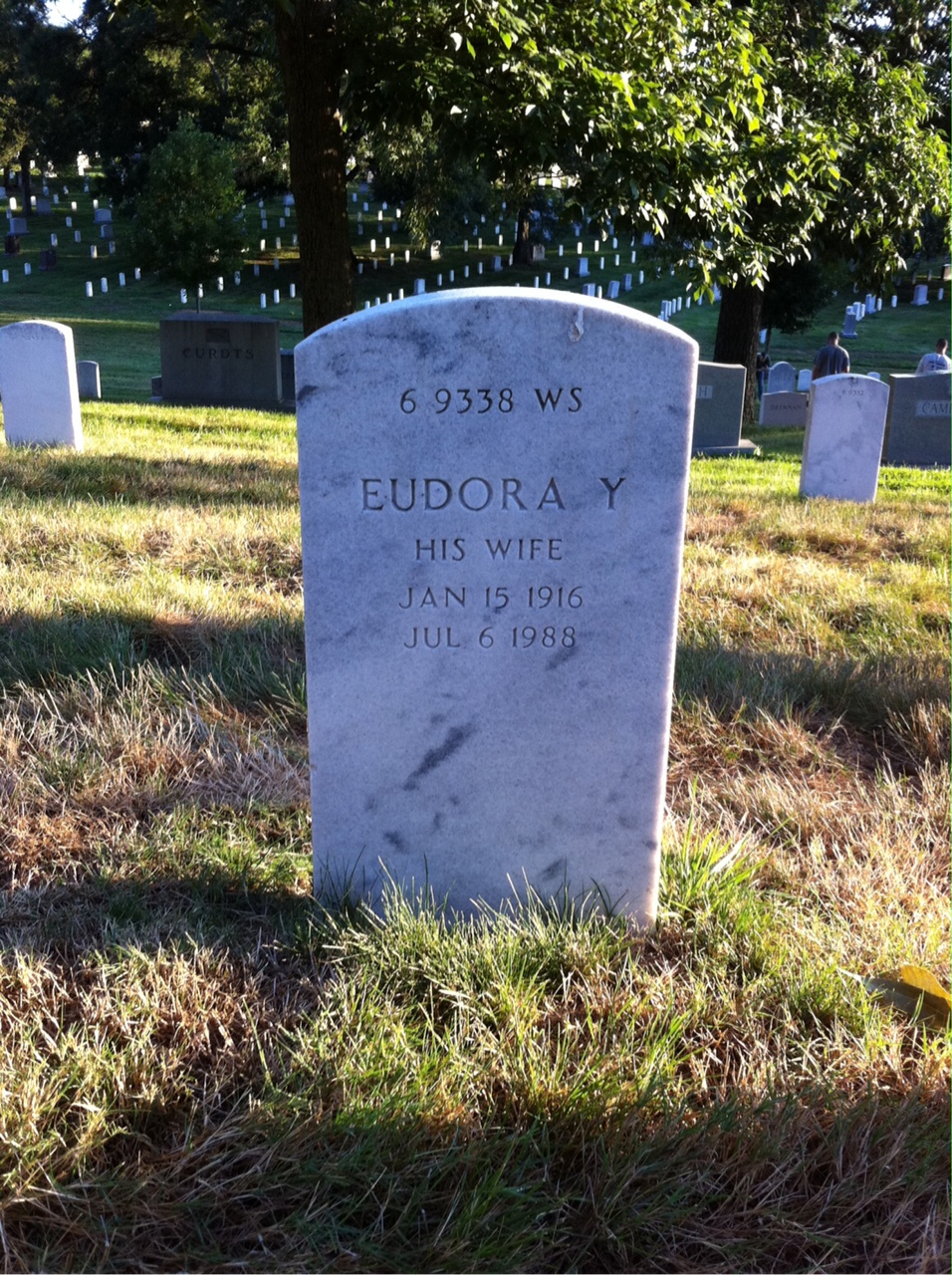 Back of headstone — Roland Winchester Sellew