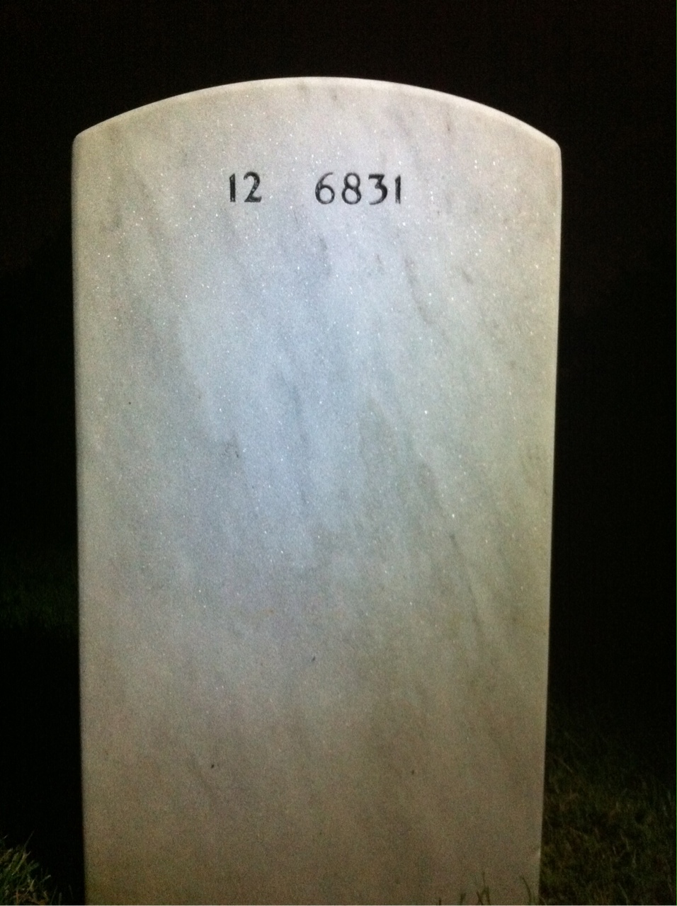 Back of headstone — John Stubbs
