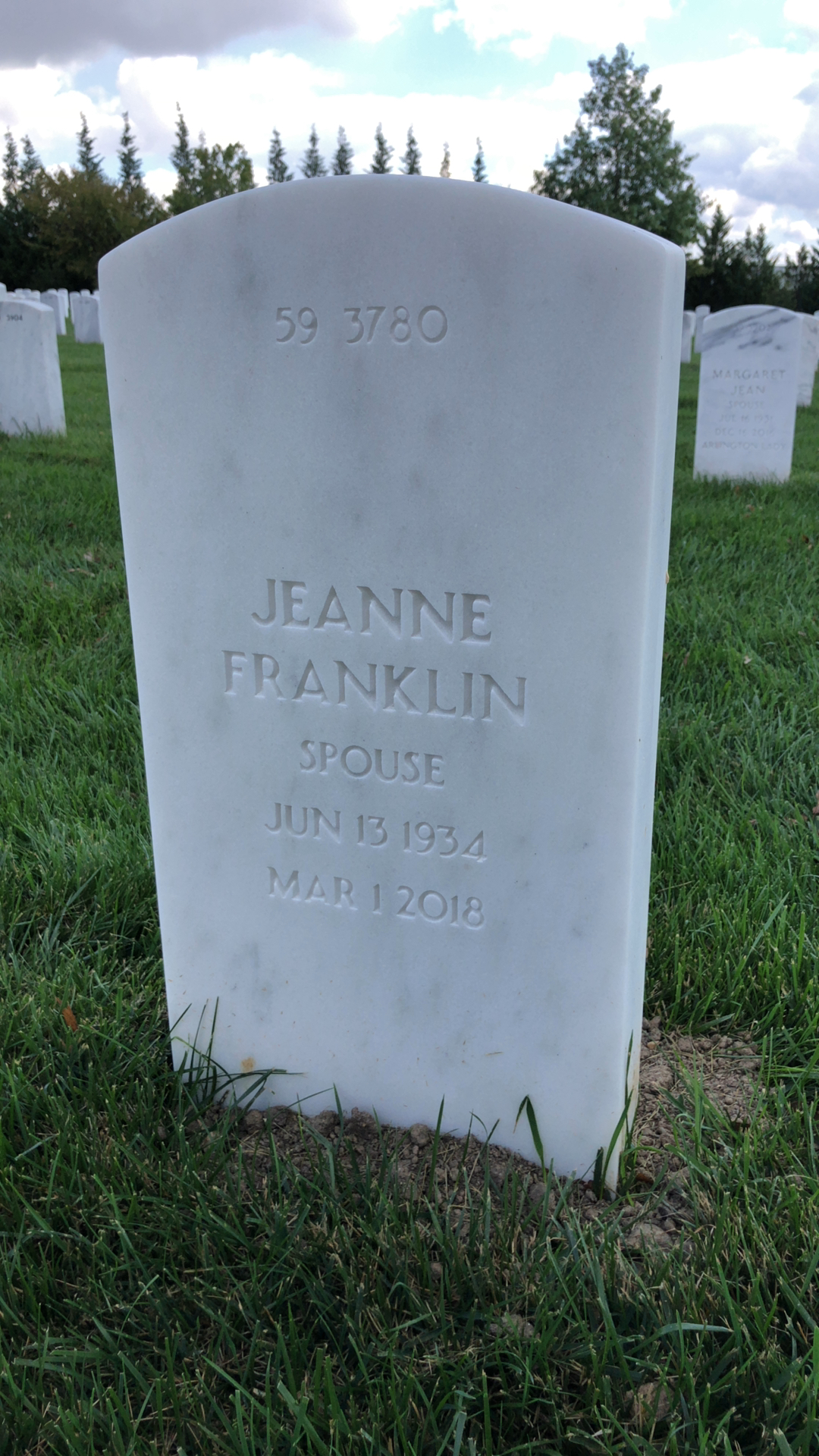 Back of headstone — Gordon Beem