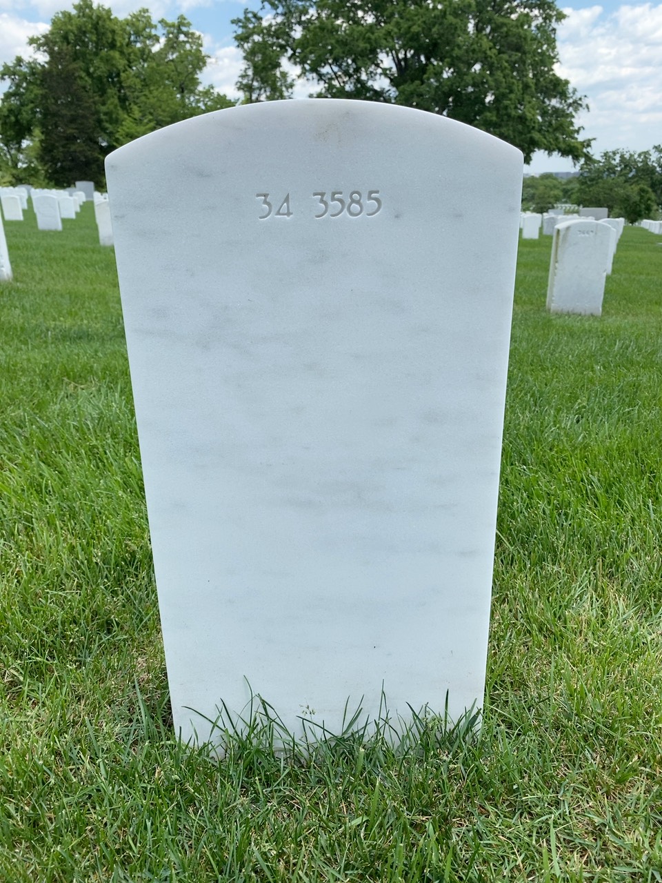 Back of headstone — Sterling Baltimore