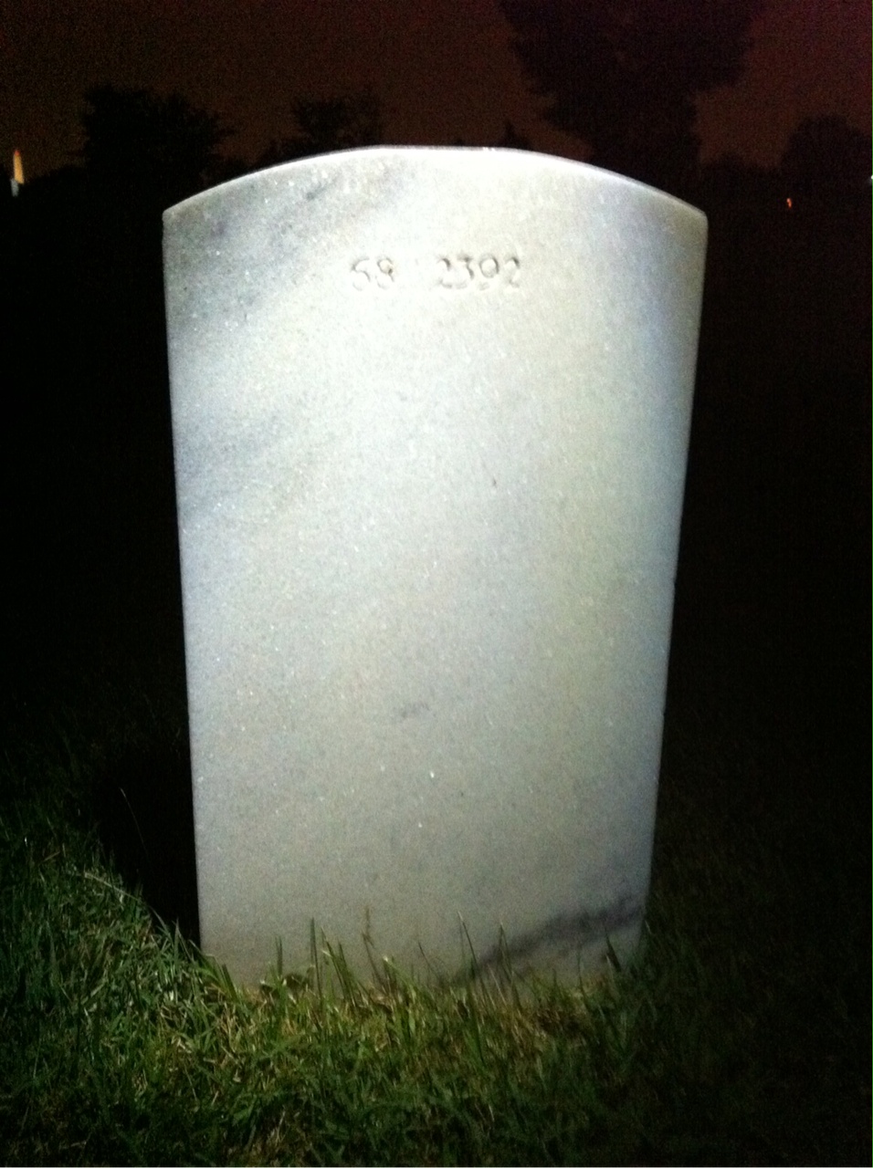 Back of headstone — Samuel W Rogers