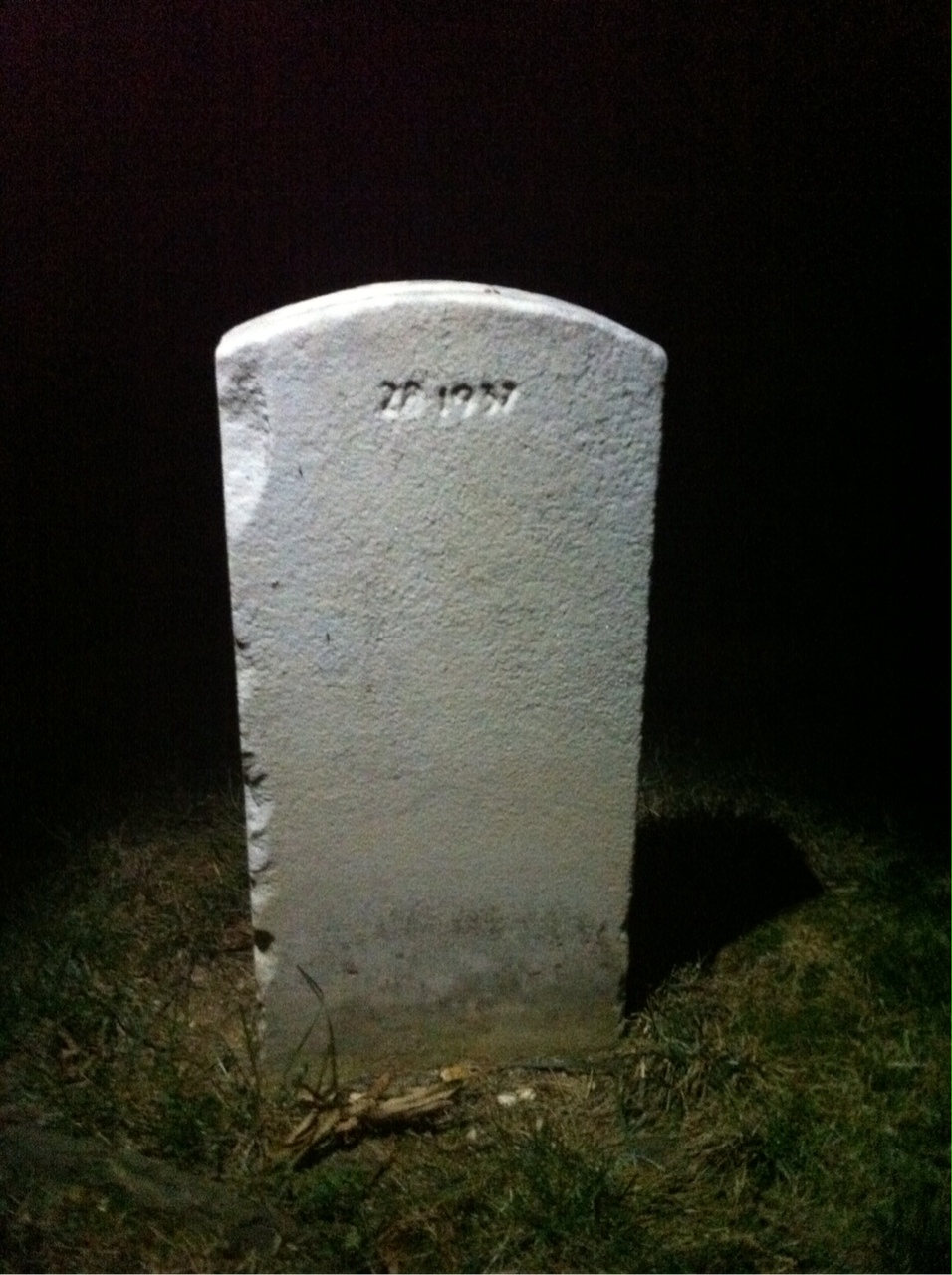 Back of headstone — Edward Atkinson