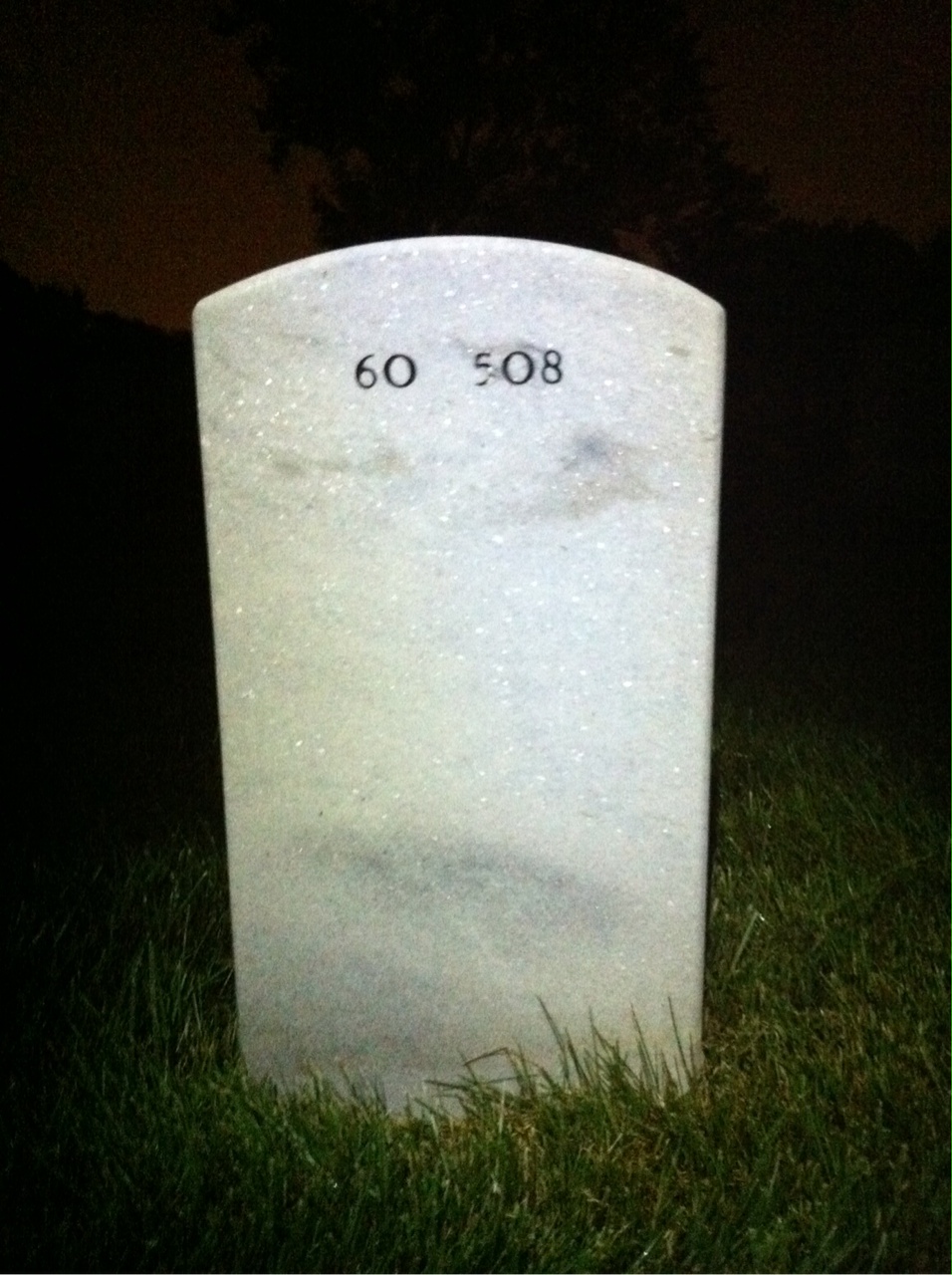 Back of headstone — Henry Evans