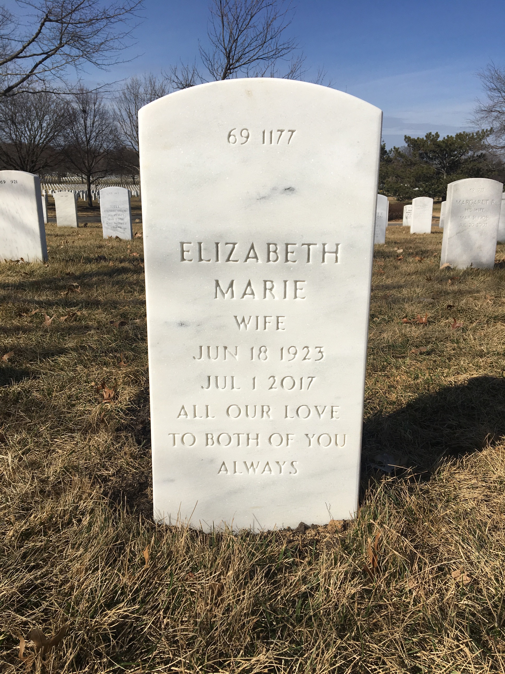 Back of headstone — John Soehngen