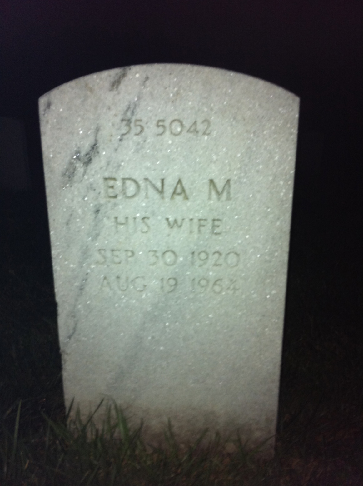 Back of headstone — John Murphy