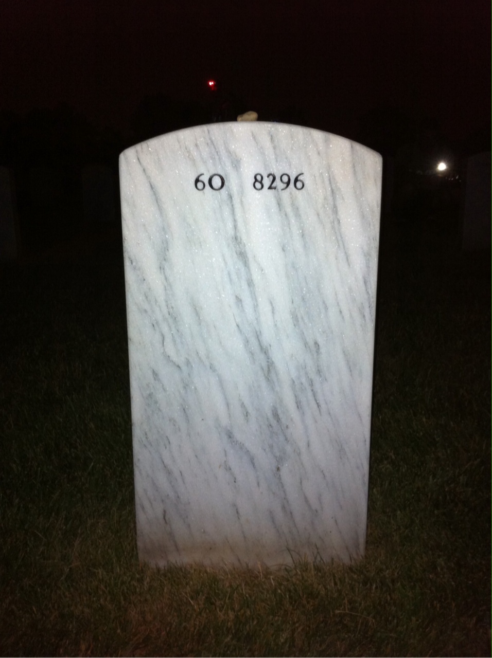 Back of headstone — John Lucente