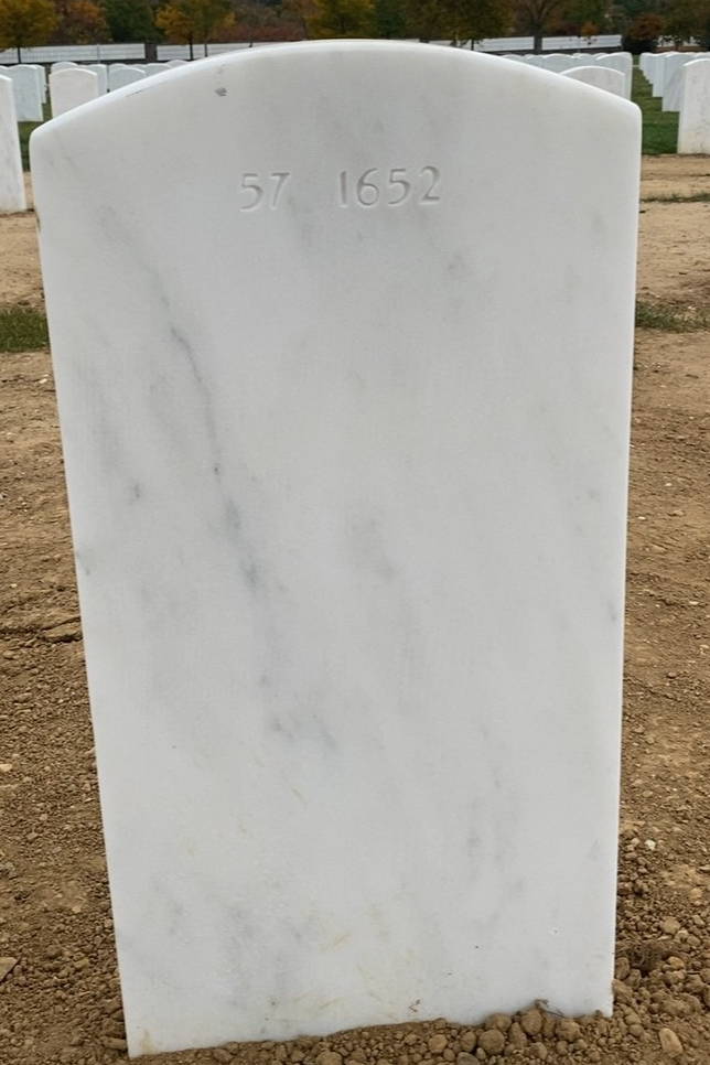 Back of headstone — Charles Monroe