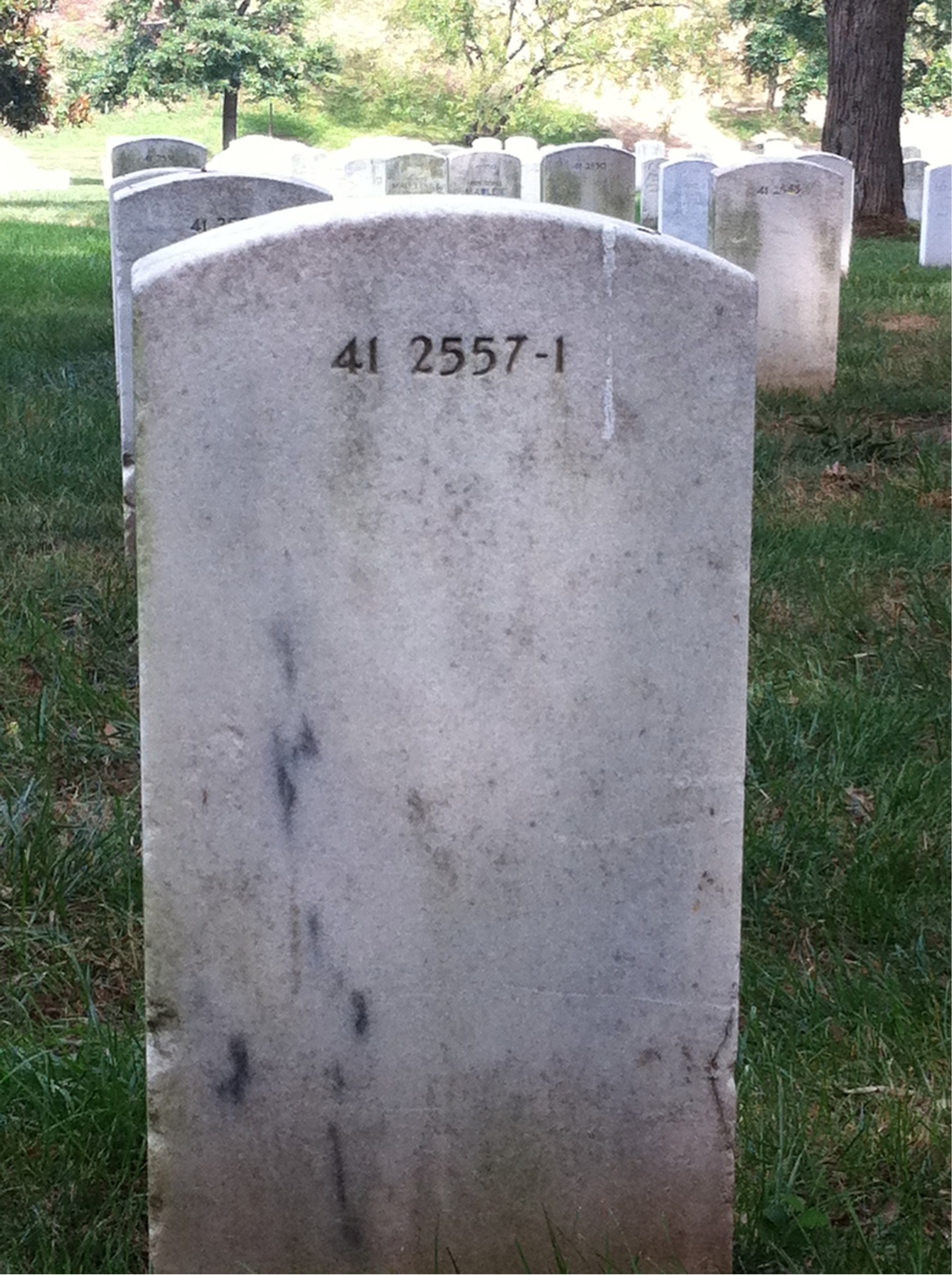 Back of headstone — Karl Alexander