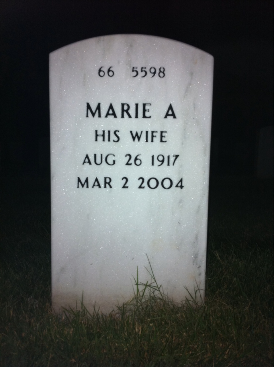 Back of headstone — Leo Stiles