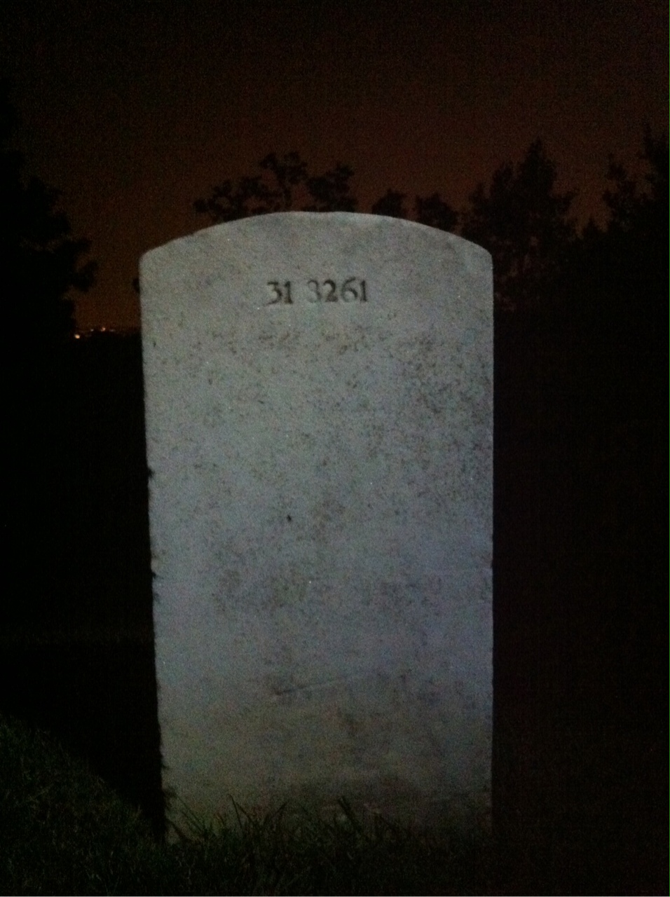 Back of headstone — Donald Blair