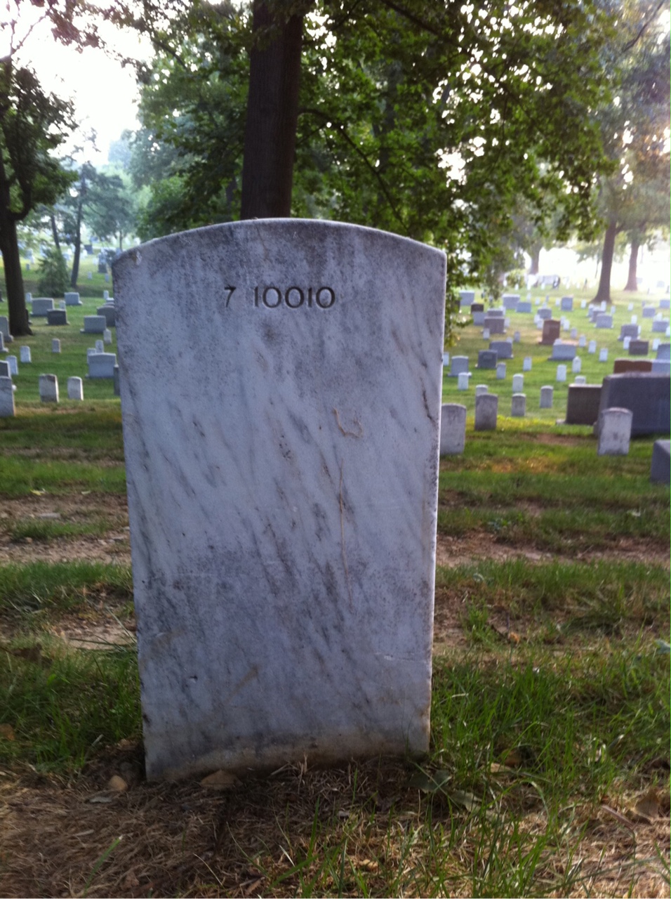 Back of headstone — Roscoe Moody