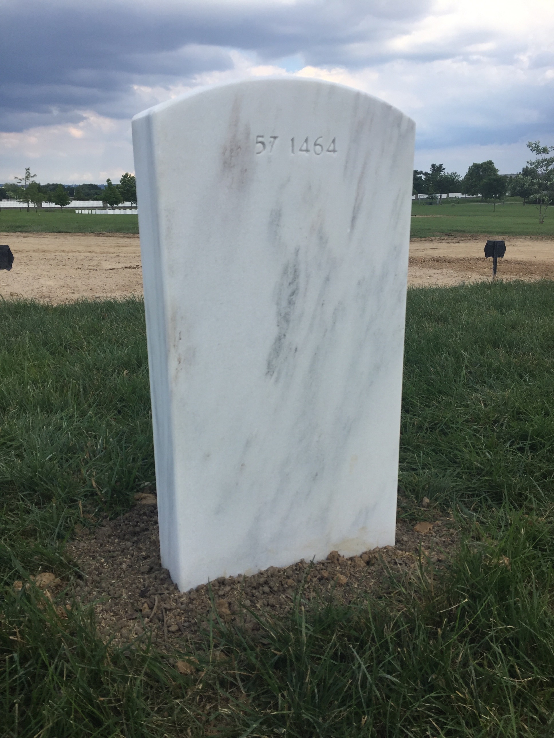 Back of headstone — Carl Bailey