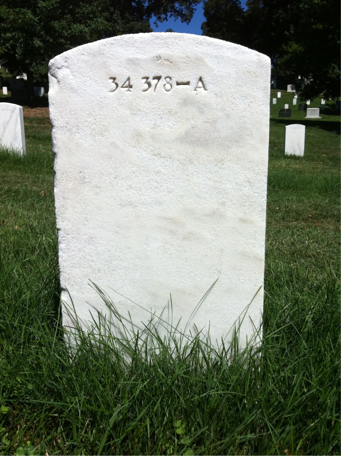 Back of headstone — Herbert Murphy