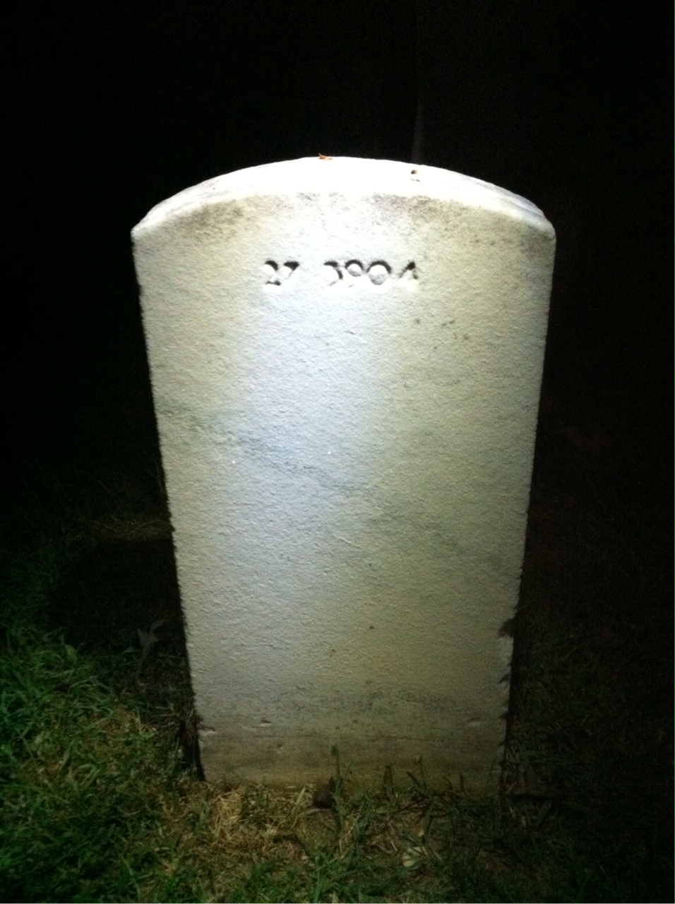 Back of headstone — Georgeanna Morton