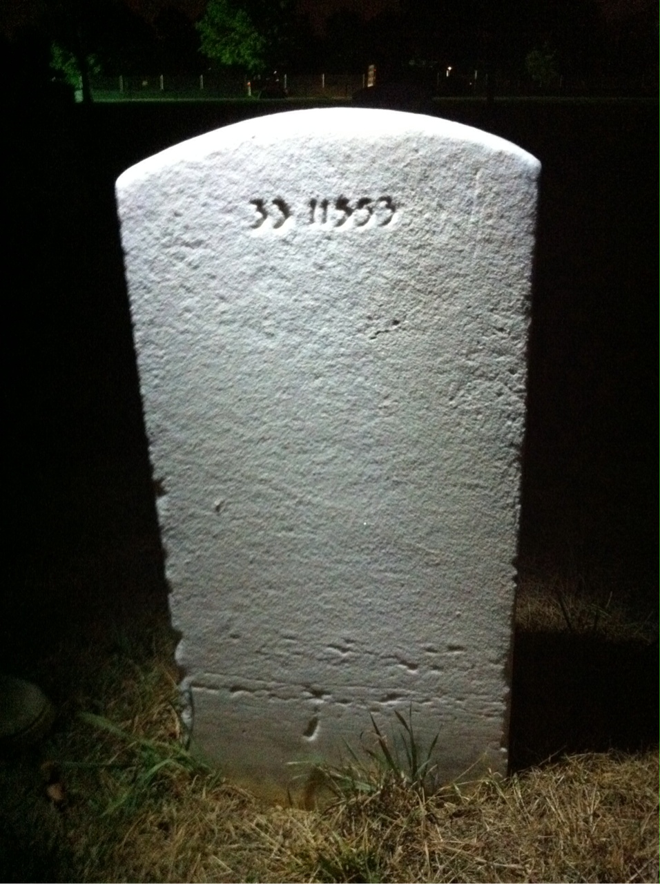 Back of headstone — John Breen