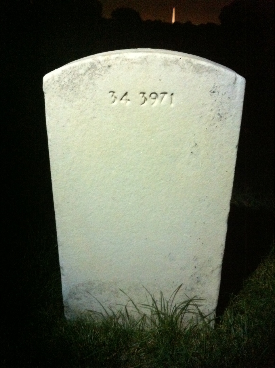 Back of headstone — Ruth Beecher