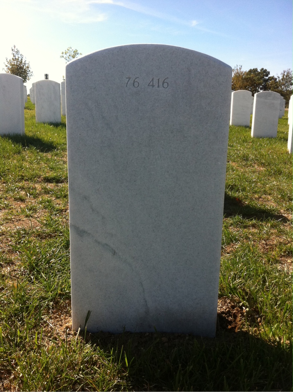 Back of headstone — Marcy Coleman Tiger