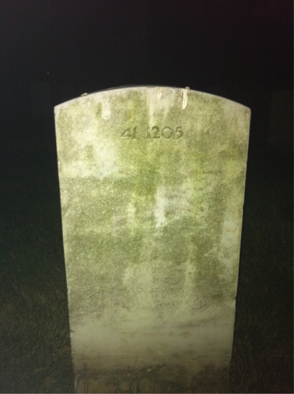 Back of headstone — Louis Allen