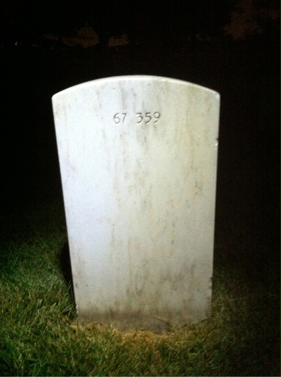 Back of headstone — John Constantine