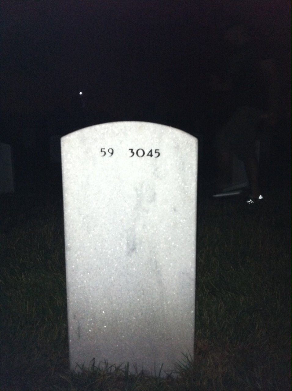 Back of headstone — John Buck