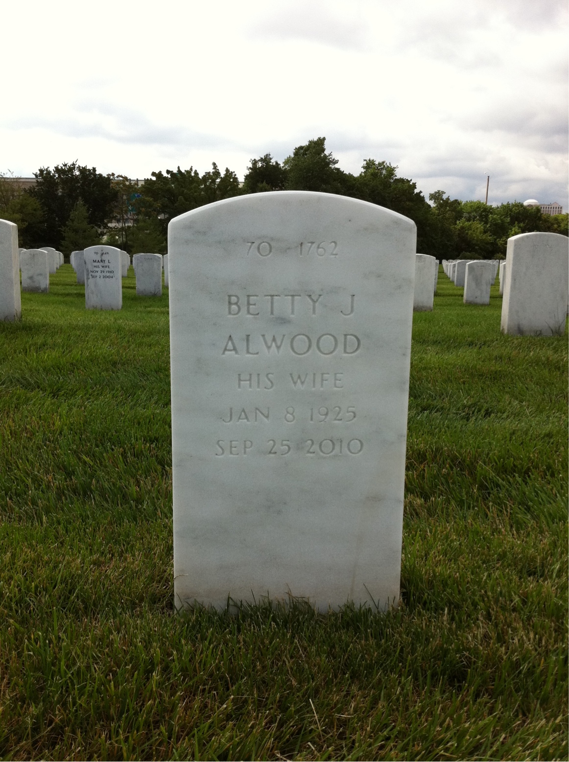Back of headstone — Francis Murphy