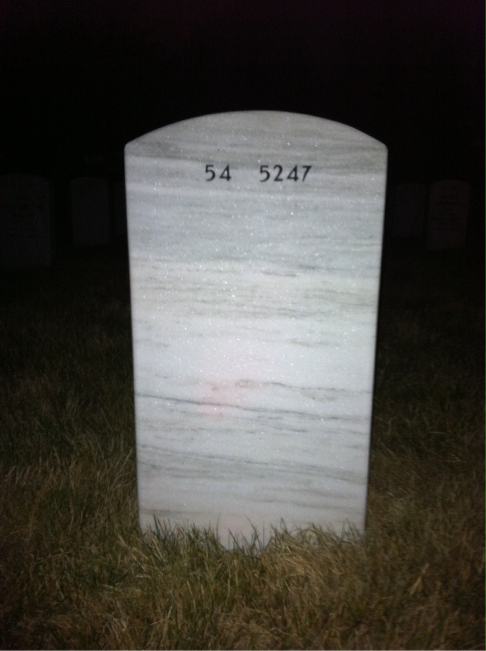 Back of headstone — James Gass
