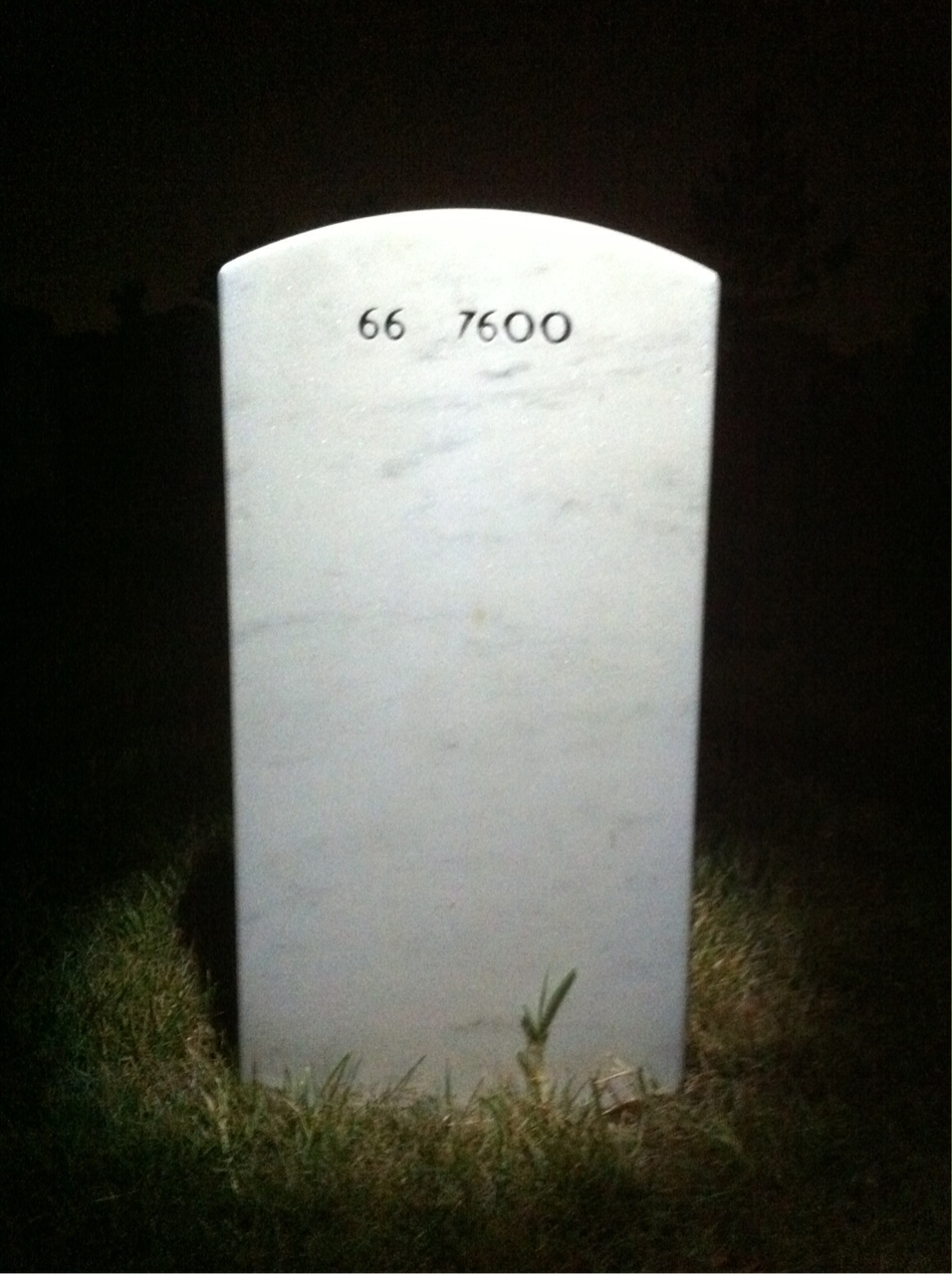 Back of headstone — Guadalupe Garza