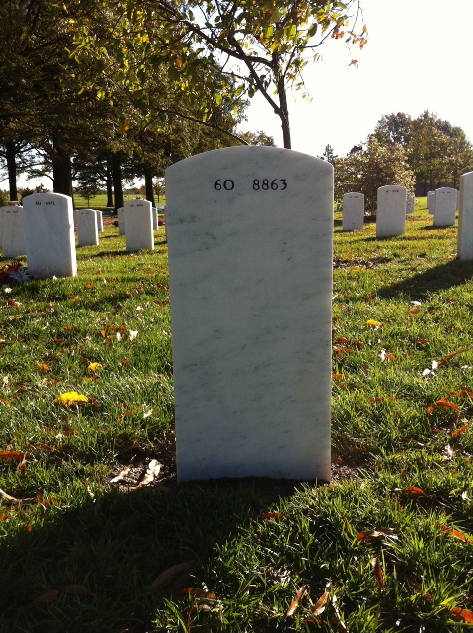 Back of headstone — Tyler E Parten