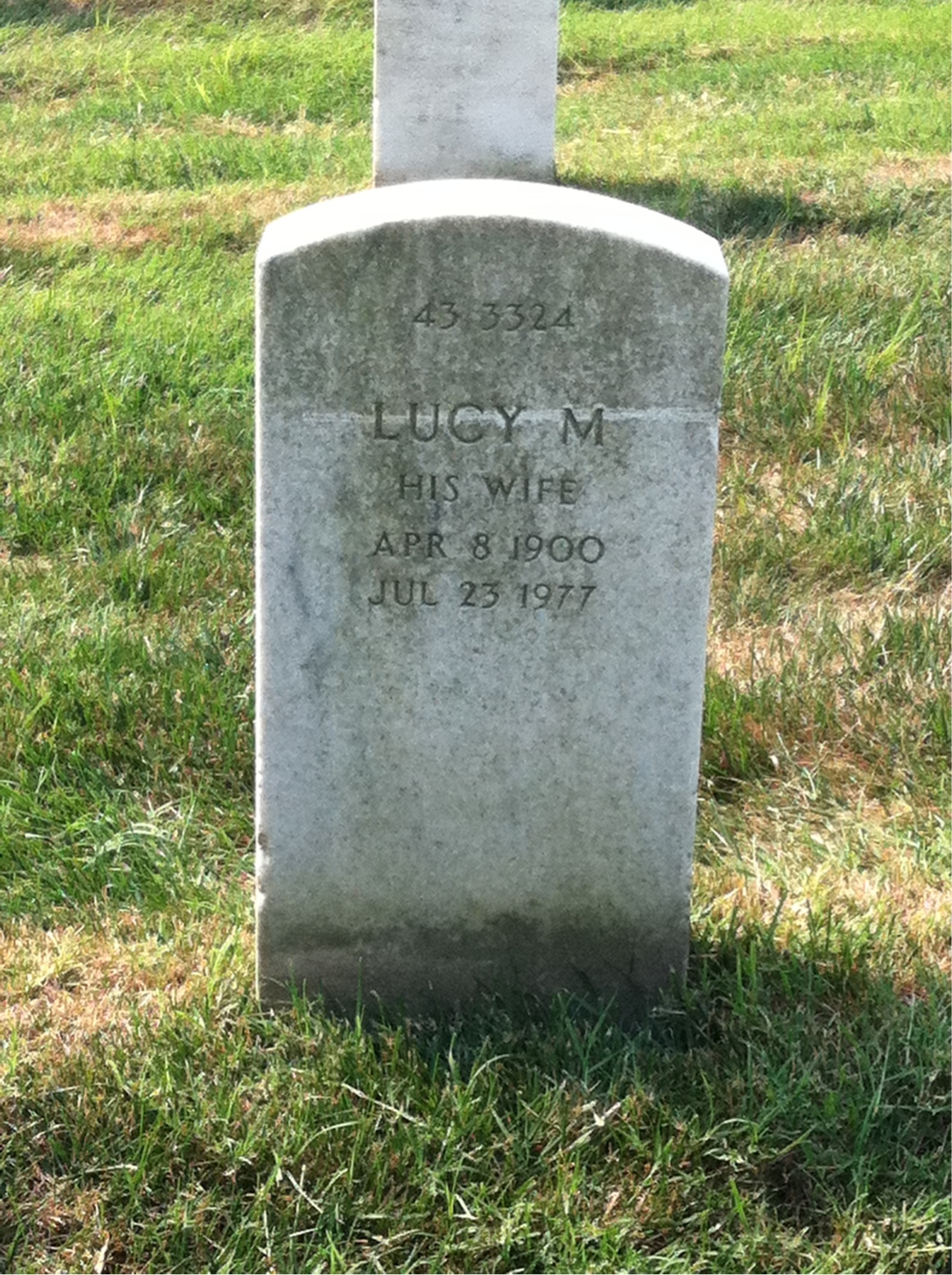 Back of headstone — Lucy Mckenzie