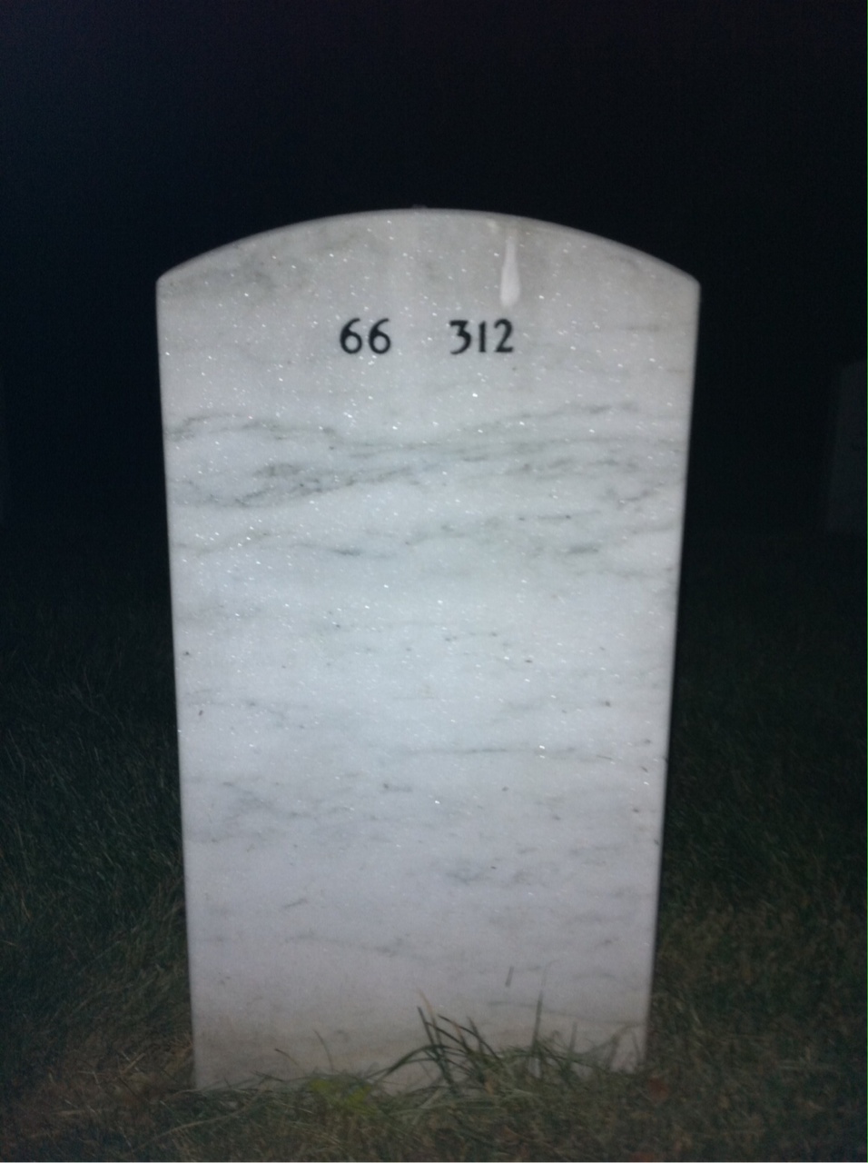 Back of headstone — Curtis Mckinley