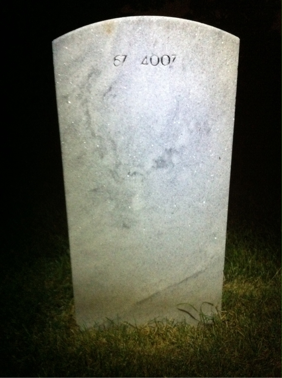 Back of headstone — Charles Allen