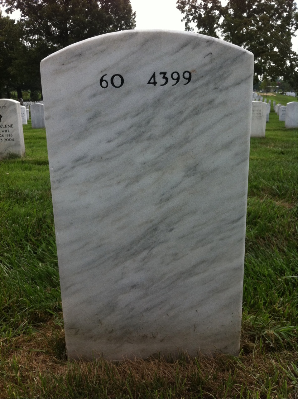 Back of headstone — James Frey