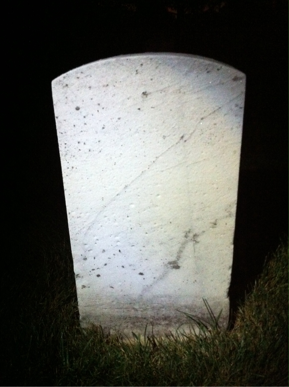 Back of headstone — William Bradbury