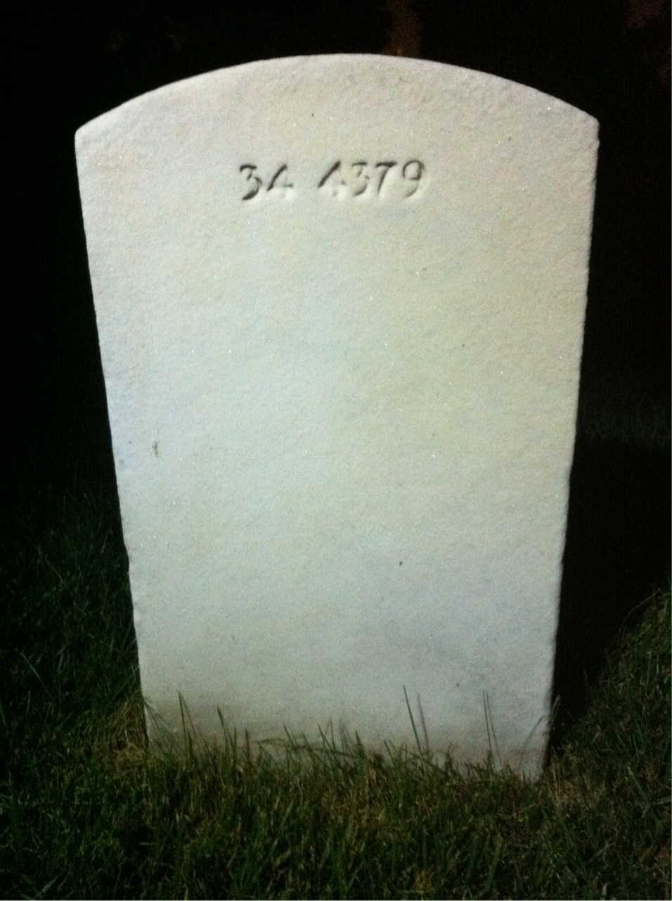 Back of headstone — Paul Anders