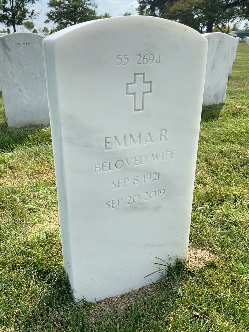 Back of headstone — Leonard Anderson