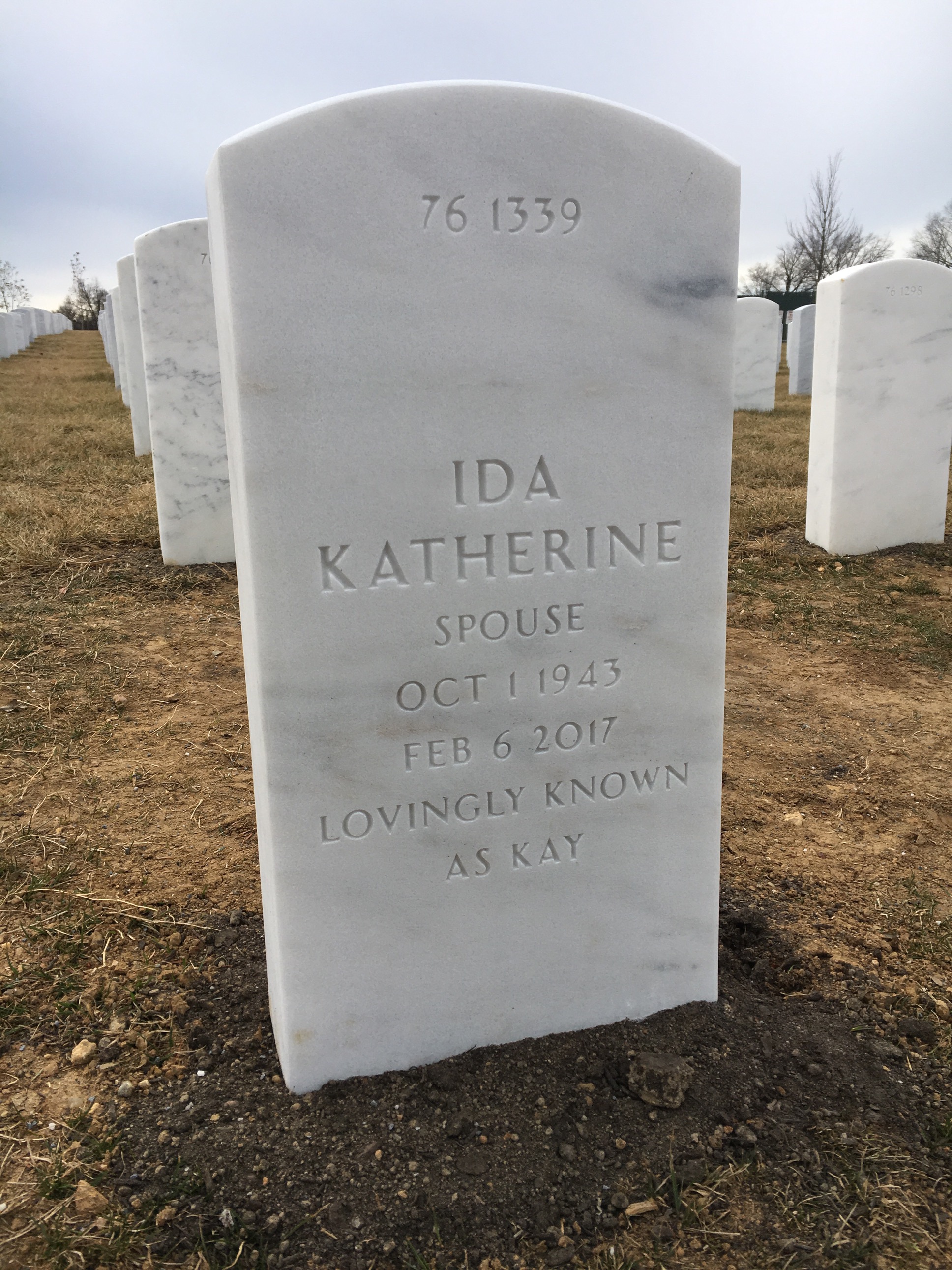 Back of headstone — John Allman