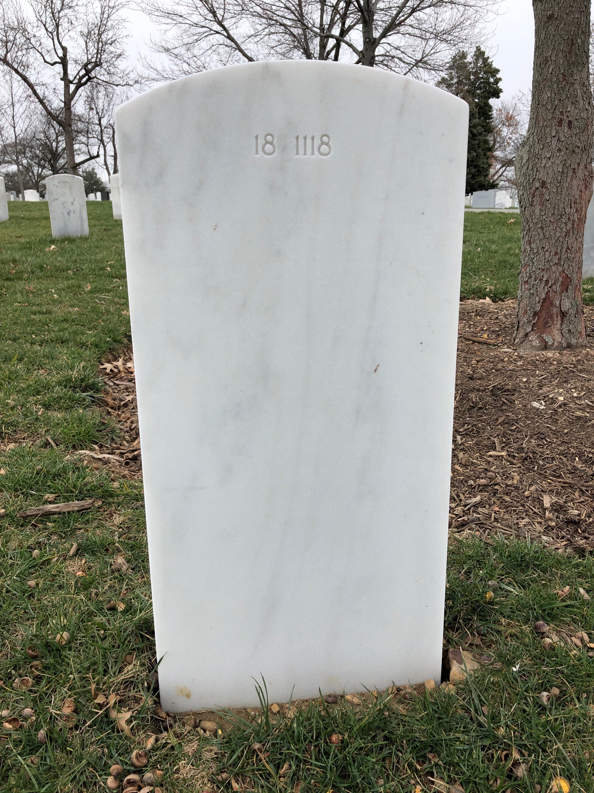 Back of headstone — Mervin Armstrong