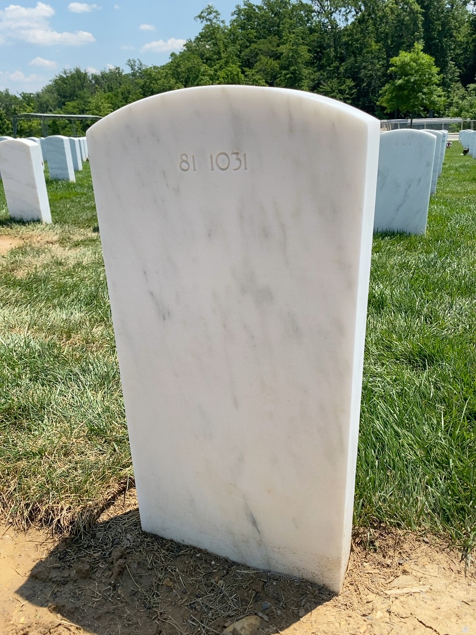 Back of headstone — William Morrissey