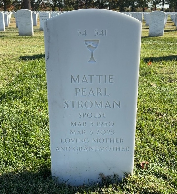 Back of headstone — Freddie Stroman