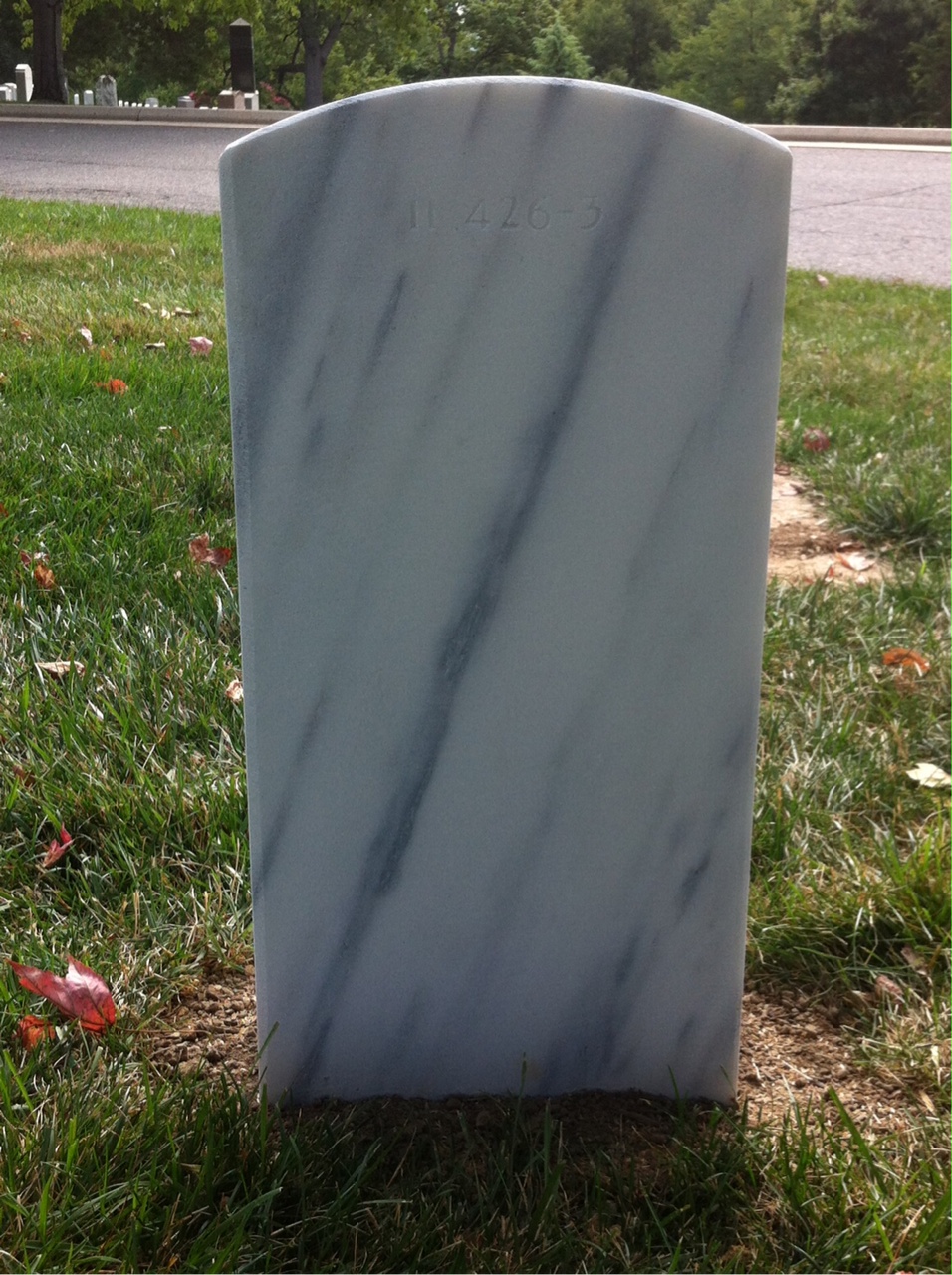 Back of headstone — David Bedworth