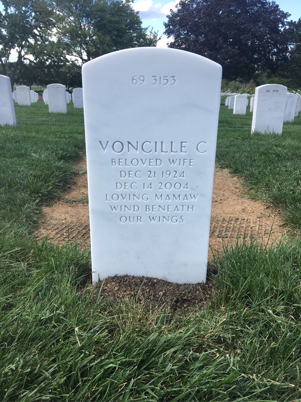 Back of headstone — Thomas Morton