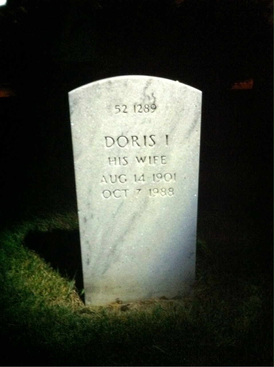 Back of headstone — Thomas E Day